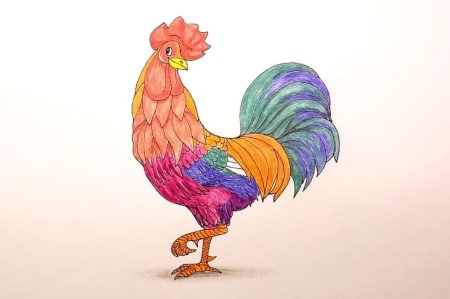 Раскраска петушок для детей 2-3 лет