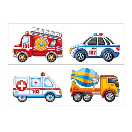 Спецмашины вид спереди для детей