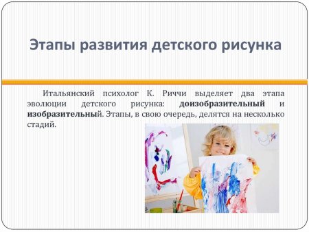 Этапы развития изобразительной деятельности детей