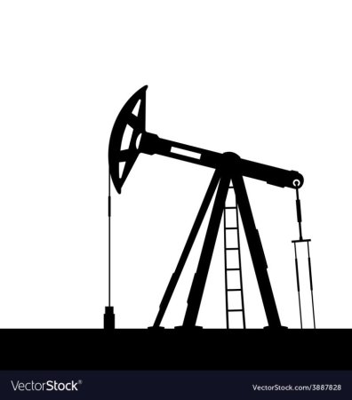 Нефтяная вышка на белом фоне