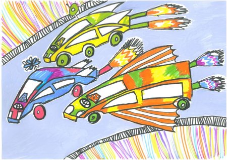 Автомобиль будущего рисование