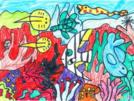 Рисование на тему подводный мир