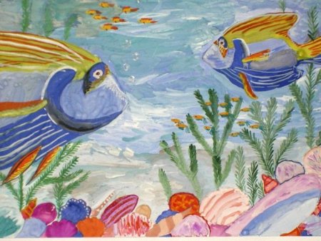 Рисование подводный мир