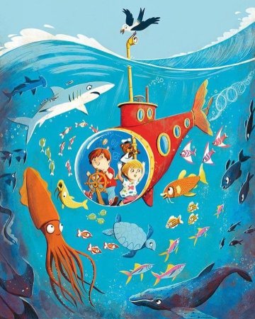 Рисование подводное царство