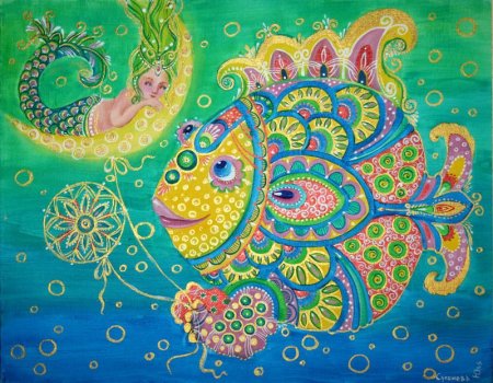 Рисование подводное царство