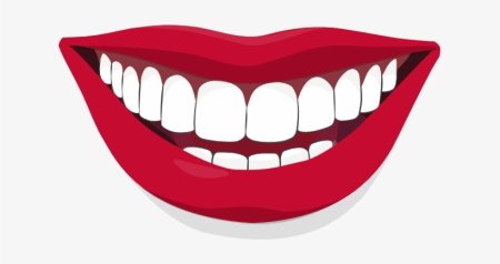 Зуб на белом фоне