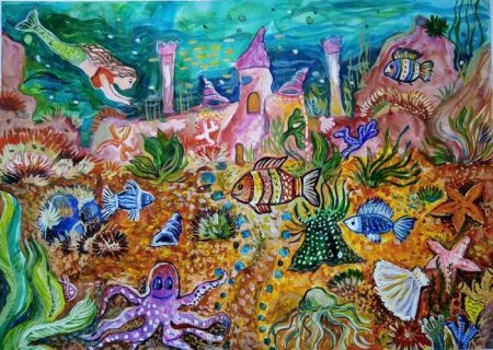 Рисование подводный мир
