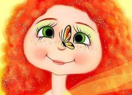 Мультяшка с веснушками