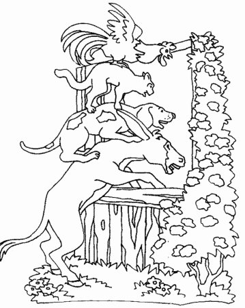 Раскраски к сказке Бременские музыканты братьев Гримм