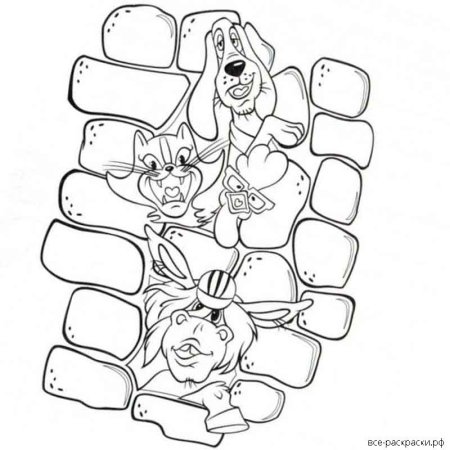 Бременские музыканты раскраска для детей