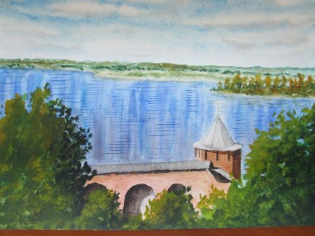 Рисование речки в старшей группе