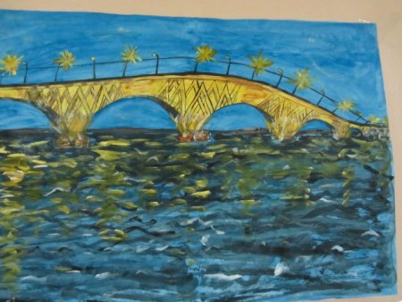 Река Волга рисунок карандашом