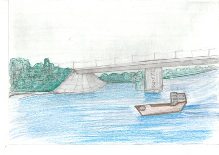 Река Волга рисунок