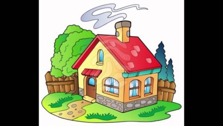 Дом с трубой и дымом для детей