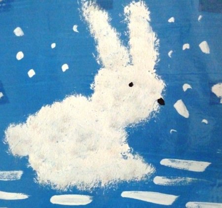 Метод «тычка» (рисование жесткой полусухой кистью)