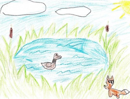 Рисование Мамина Сибиряка серая шейка