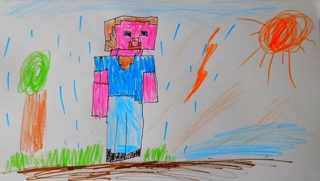 Майнкрафт рисунок для детей