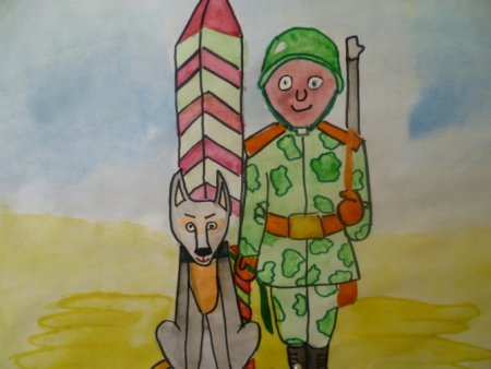 Пограничник рисунок