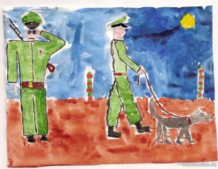 Пограничник рисунок