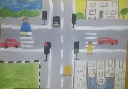 Рисование перекресток старшая группа