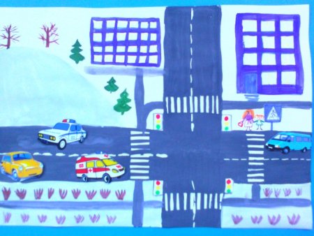 Рисование перекресток