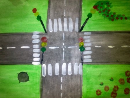 Рисование перекресток