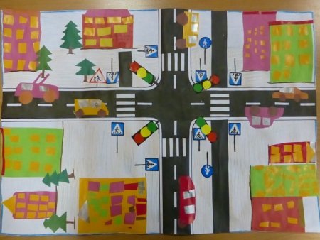 Рисование перекресток