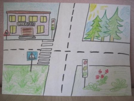 Рисование дорожное движение в подготовительной