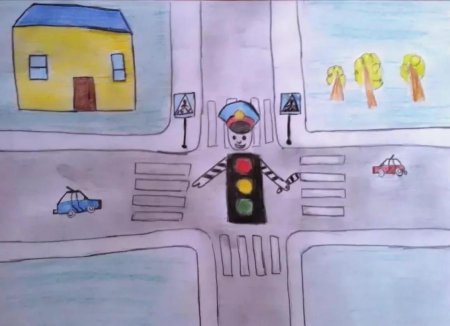 Рисование в старшей группе на тему ПДД