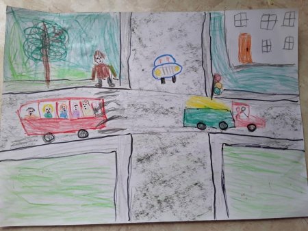 Перекресток рисунок