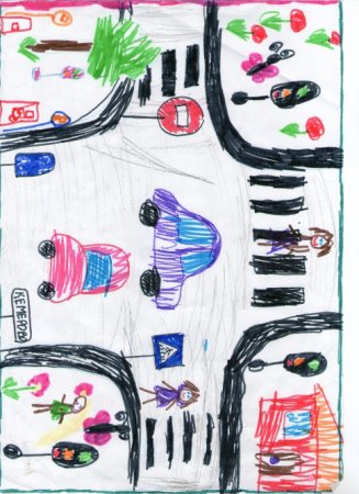 Рисунки связанные с дорожным движением