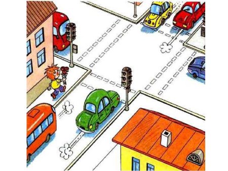 Мультяшная дорога в городе