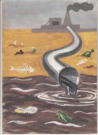 Плакат на тему загрязнение воды