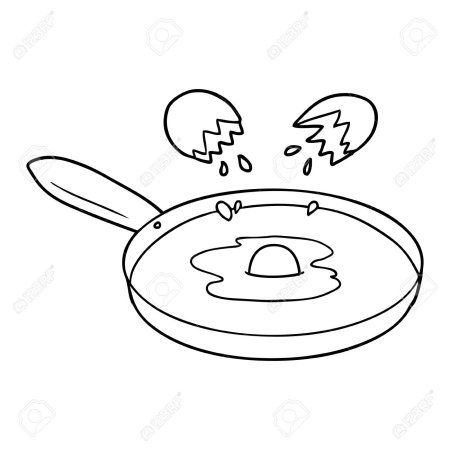 Яичница на сковороде рисунок