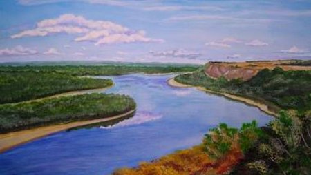 Река Волга рисунок