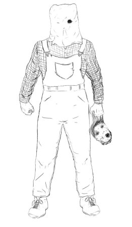 Джейсон Вурхис рисунок легкий