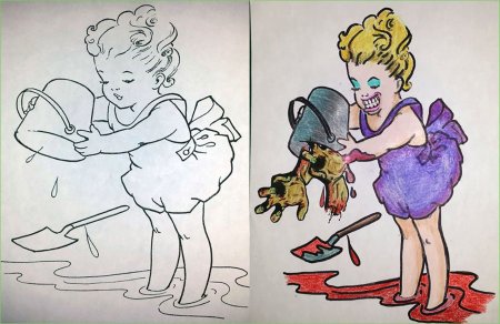 Рисунки испорченные взрослыми