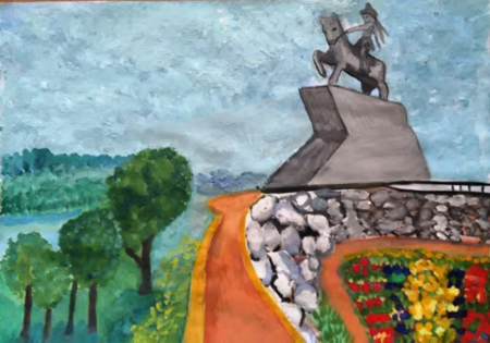 Памятник Салавату Юлаеву рисунок