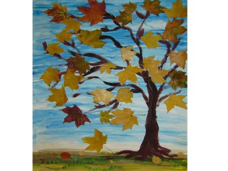 Плакат осенний листопад