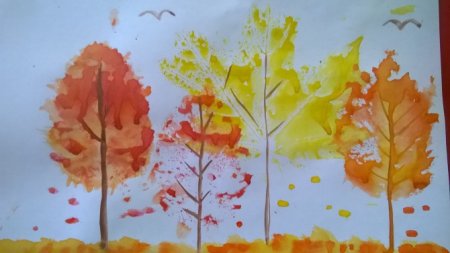Осенний листопад рисунок детский (54 фото)