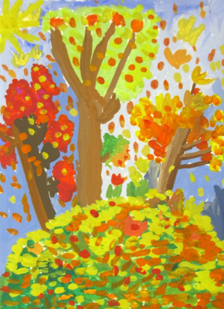 Осенний листопад рисунок