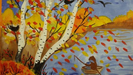 Рисование осенний листопад