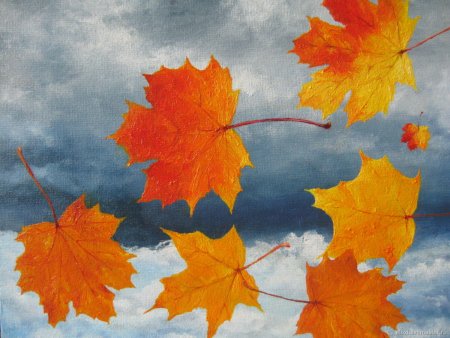 Рисование для детей осенний листопад