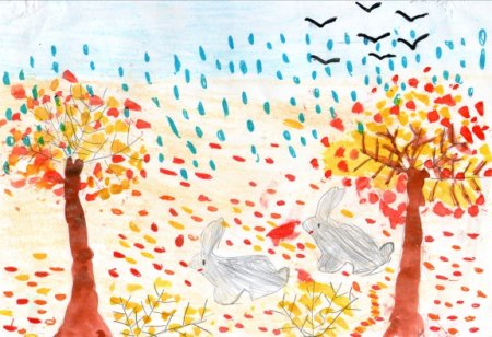 Осень красками для детей