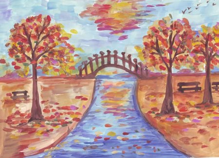 Листопад детский рисунок