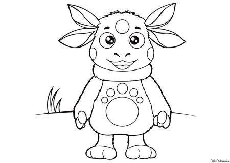 Персонажи мультфильма Лунтик раскраски