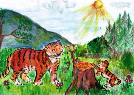 Тигр конкурс детских рисунков