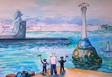Рисование на тему Крымская Весна