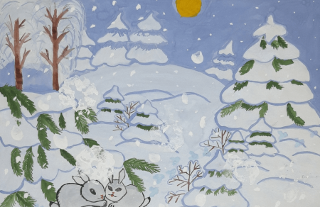 Зимние рисунки для детей