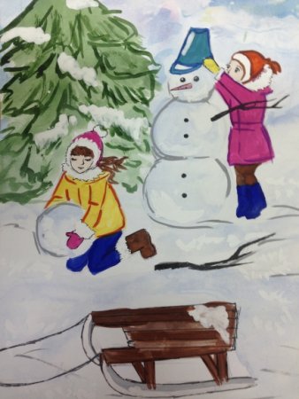 Рисование на тему пришла зима